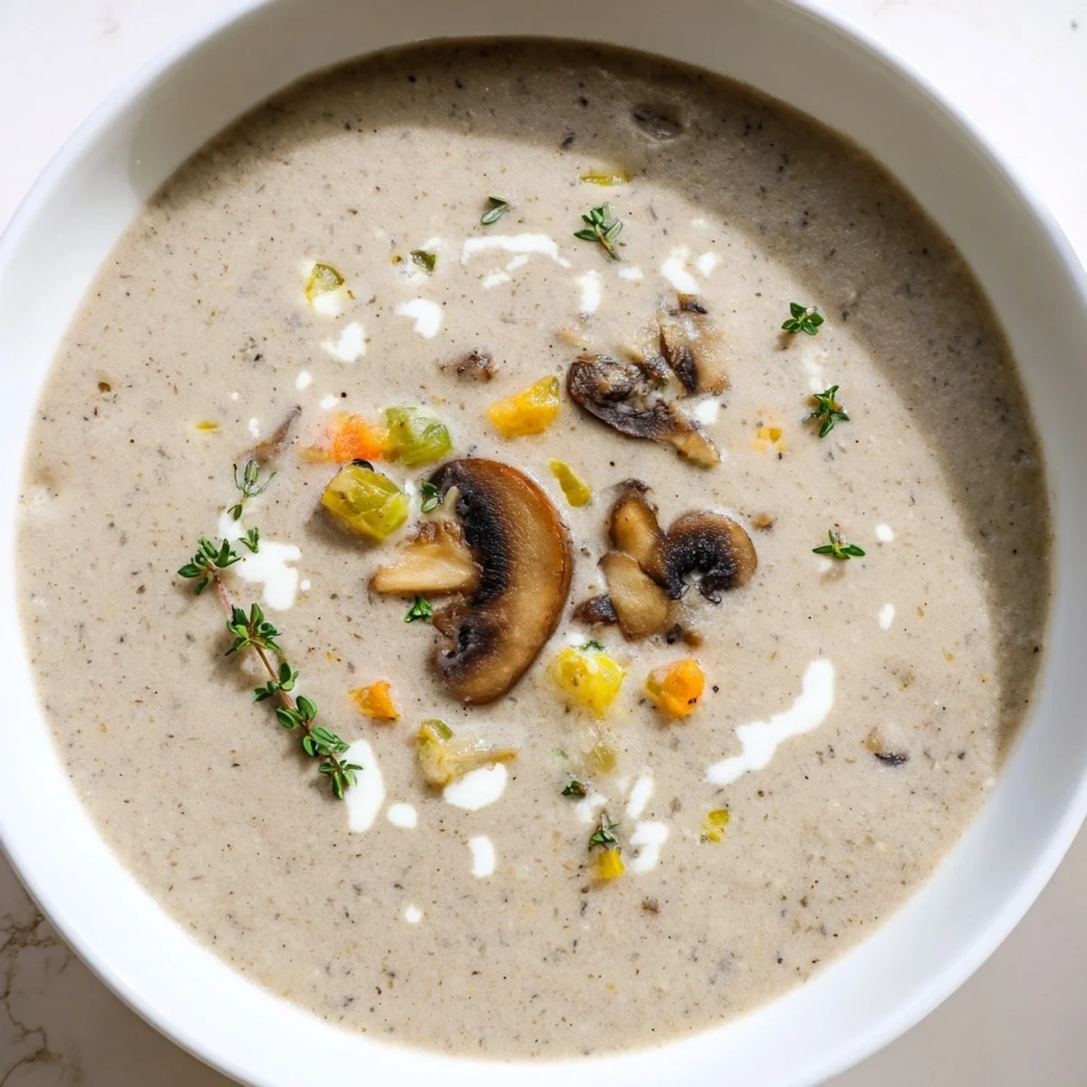 Creamy Mushroom Thyme Soup