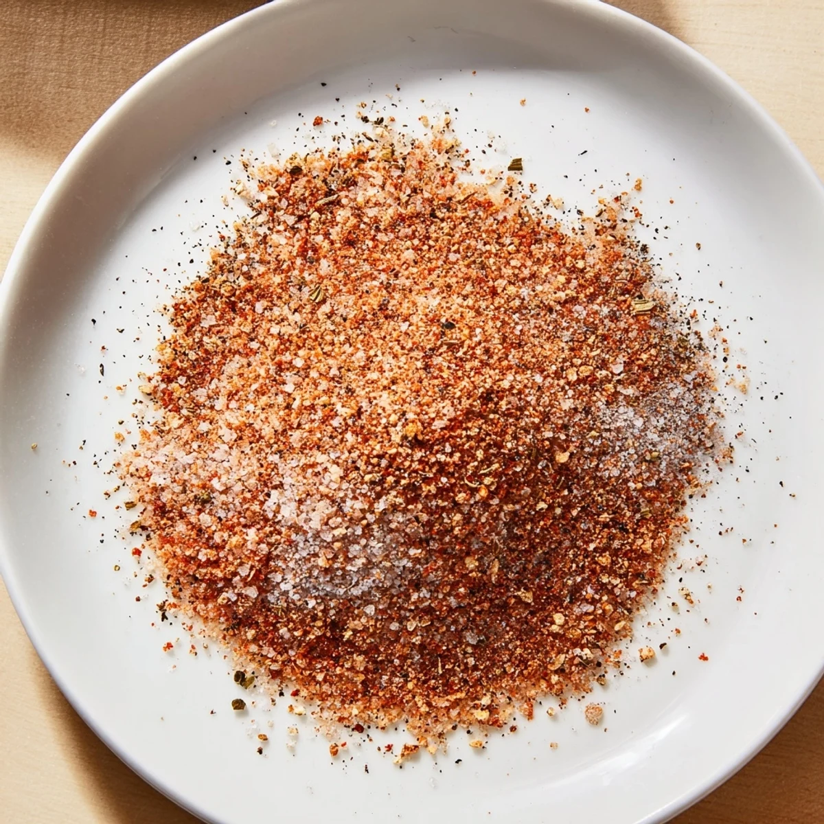 Homemade Spiced Salt with Pepper in a small bowl with a wooden spoon, ready for seasoning roasted vegetables or grilled meats.