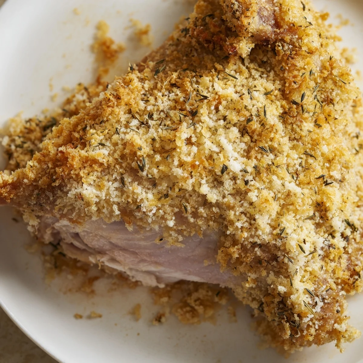 Juicy Crispy Supper Chicken with a crunchy panko crust, fresh from the oven.