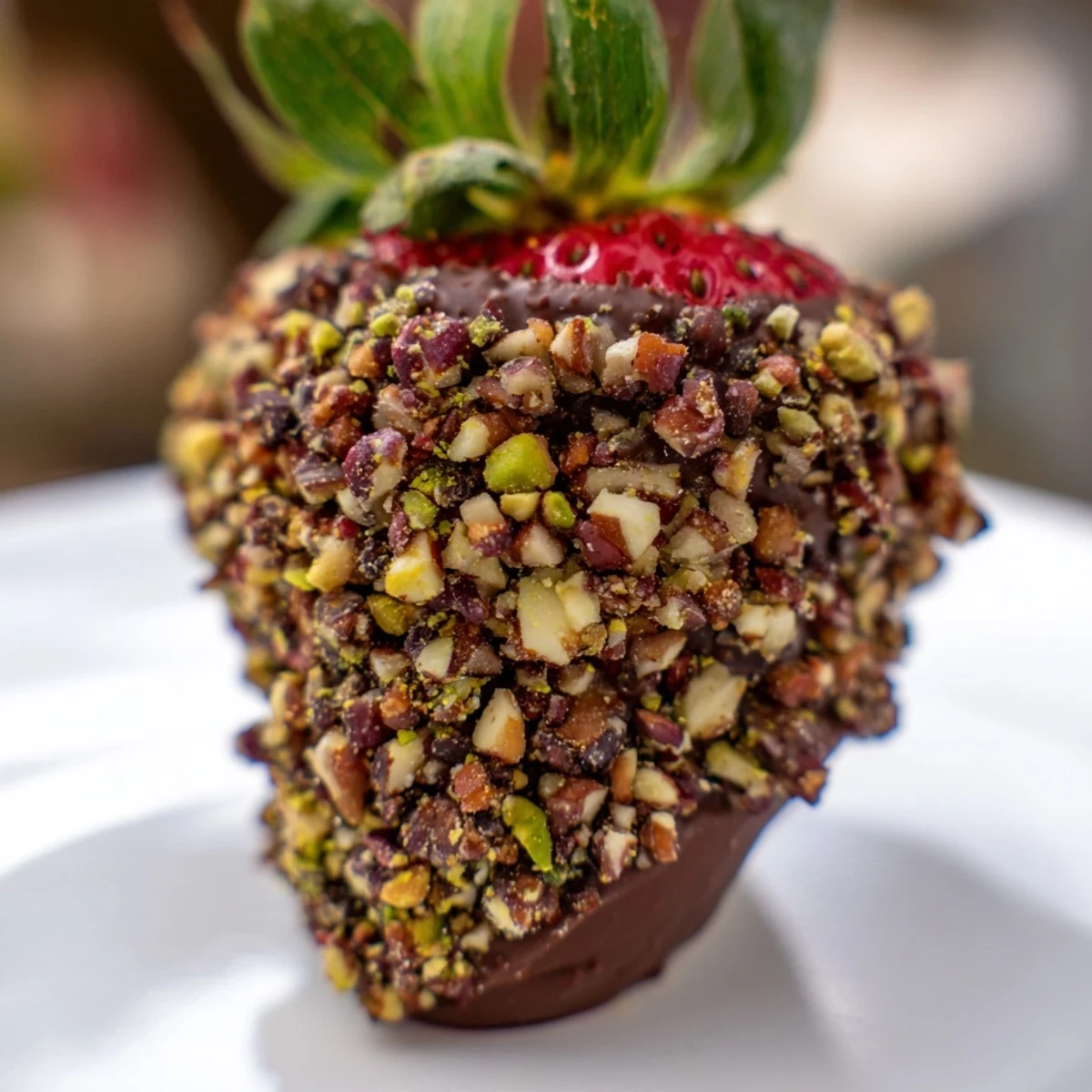 Chocolate Dipped Strawberries with Nuts for an easy, gluten-free dessert perfect for parties or gifting.