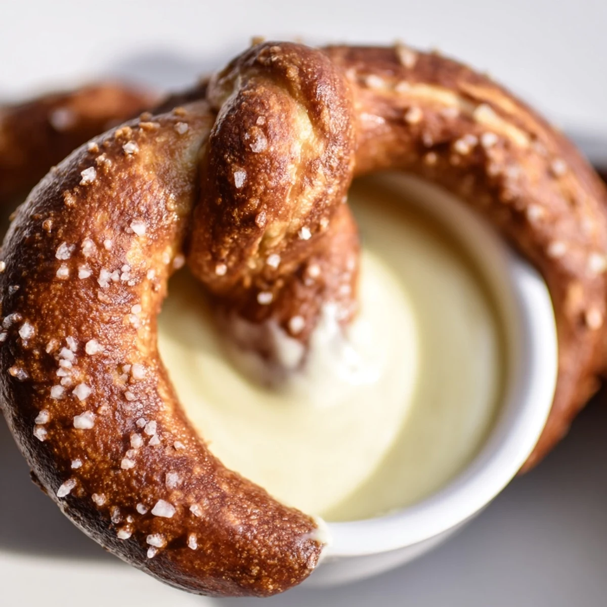 Game Day Soft Pretzels with Cheese Sauce, perfect for sharing at a festive gathering with friends and family.