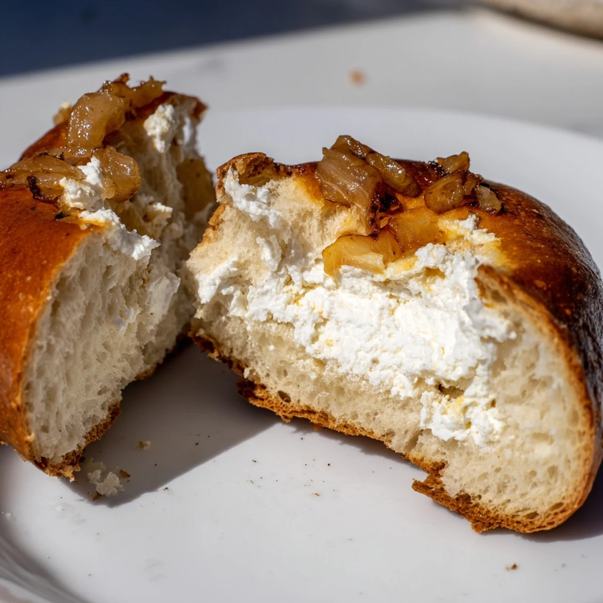 Homemade Sourdough Onion Bagels cooling on a wire rack, perfect for a hearty American brunch.
