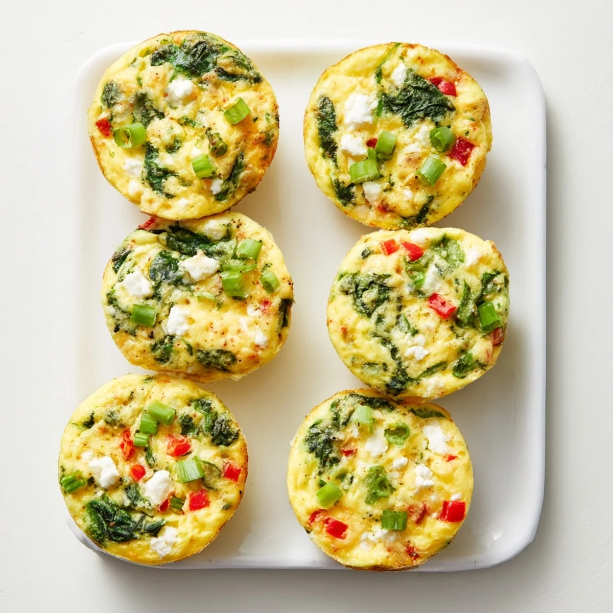 Egg Muffins with Spinach and Feta are plated beside a cup of coffee, perfect for a quick grab-and-go vegetarian breakfast or healthy snack.