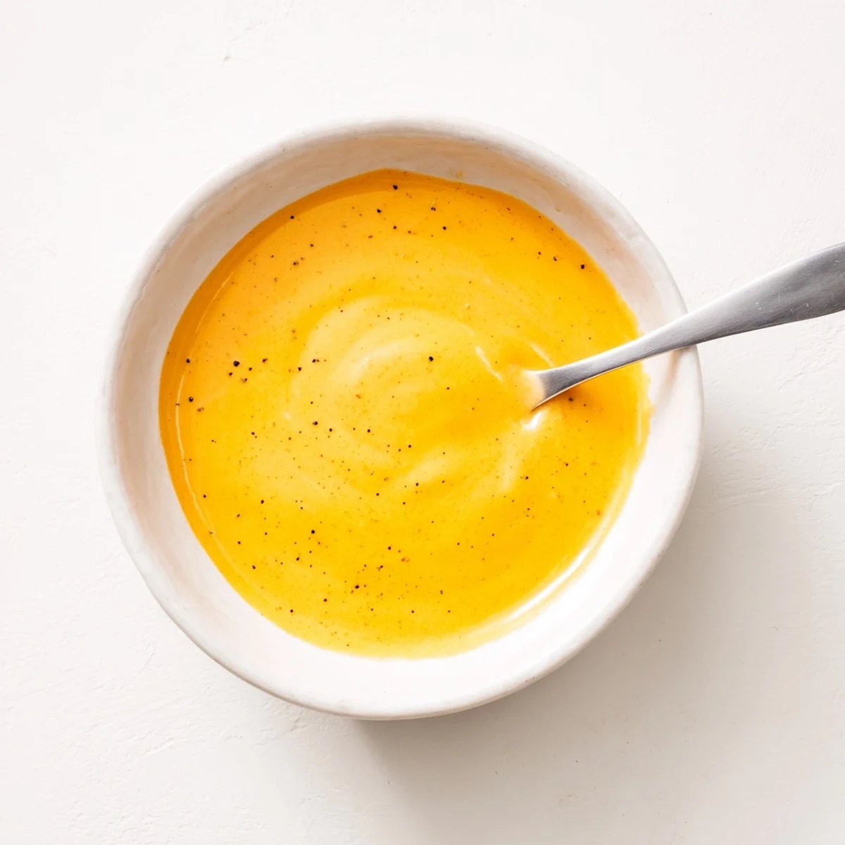 Steaming Snappy Cheddar Sauce in a saucepan with a wooden spoon, ready for drizzling over baked potatoes.