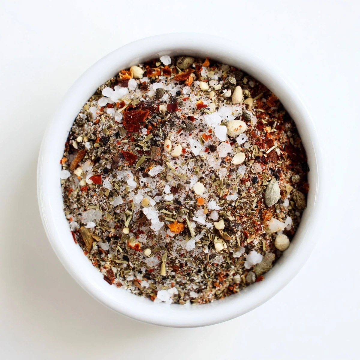 Aromatic copycat Montreal steak seasoning mix sprinkled generously over a juicy grilled ribeye steak