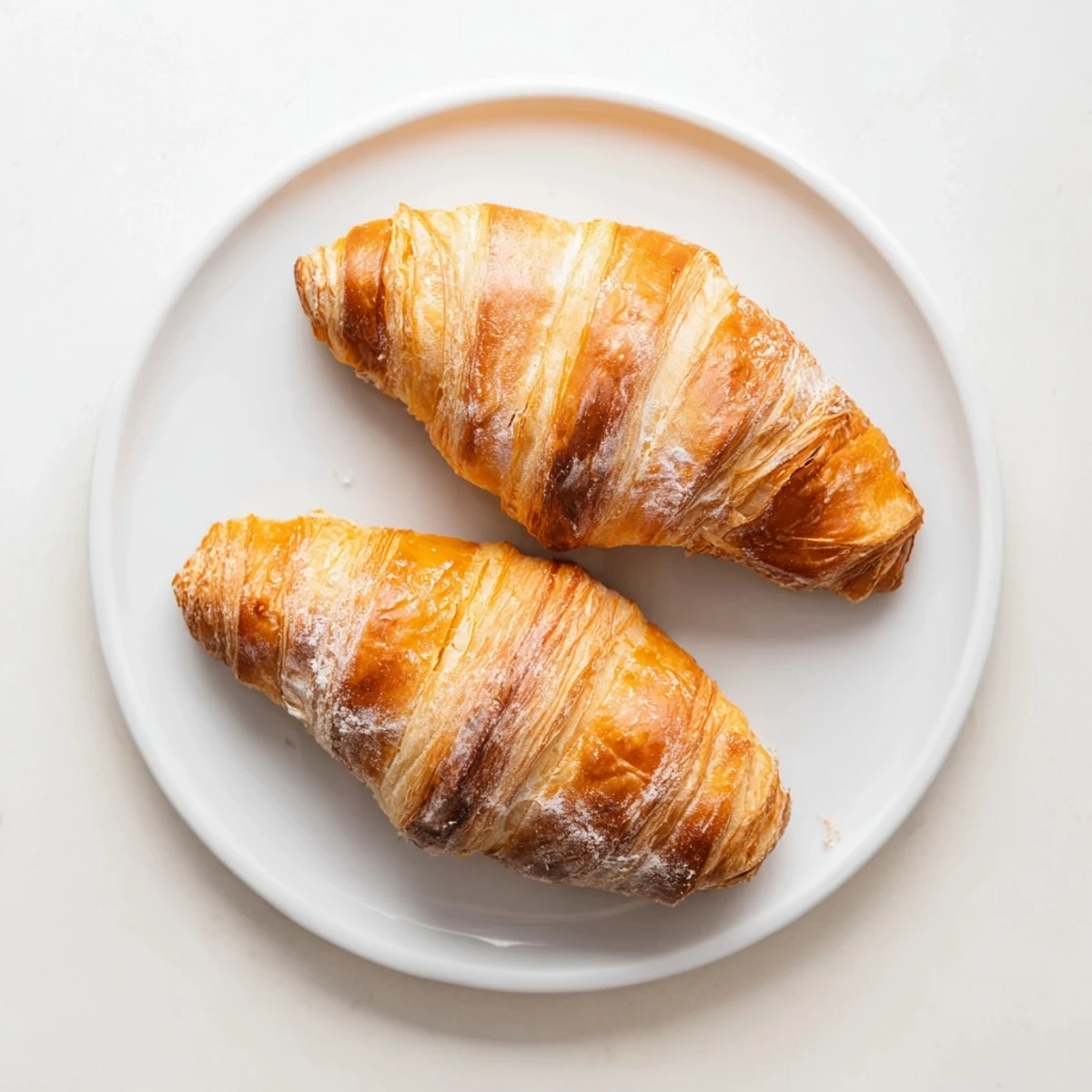 Warm air fryer croissants with tender honeycomb interior and crisp edges perfect for breakfast or brunch