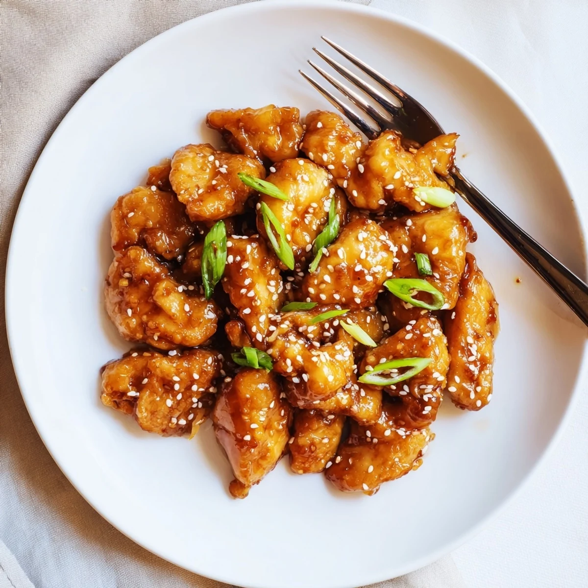 Tender chicken thighs coated in glossy sweet chili sauce served over steamed white rice for a weeknight dinner
