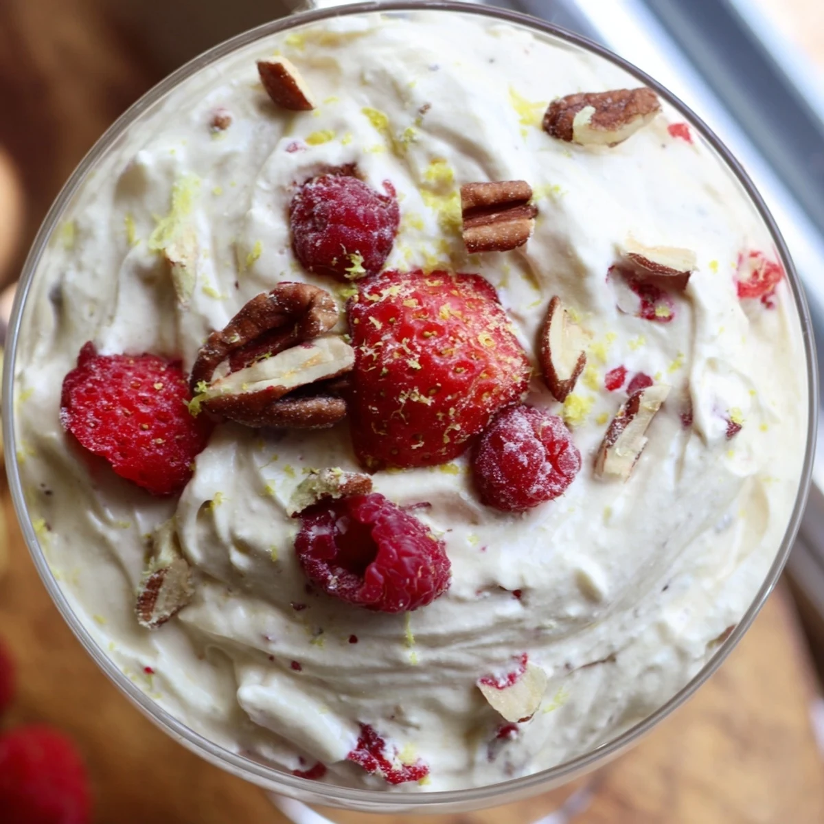 Light and airy keto cheesecake fluff served in small dessert dishes