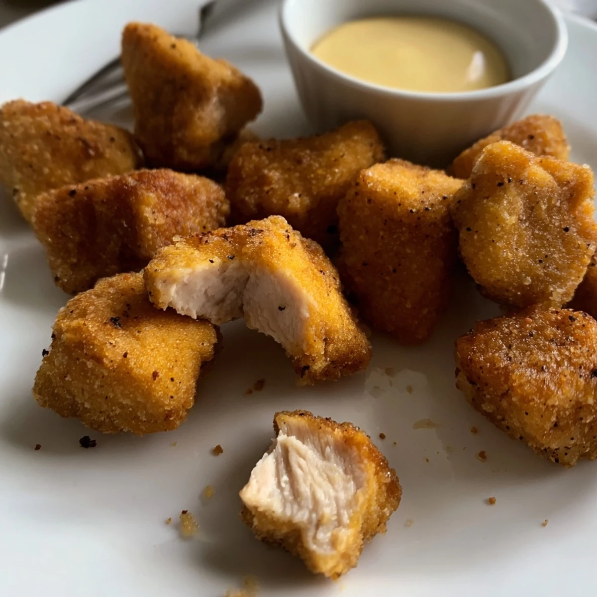 Buttermilk-tender Chicken Bites on a party platter, crunchy coating