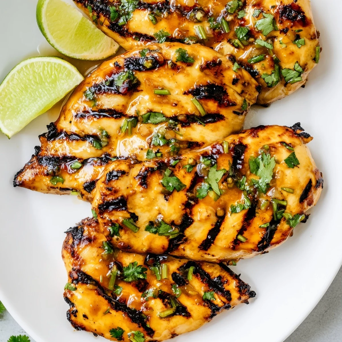 Tropical Key West grilled chicken breast with visible marinade and grilled texture