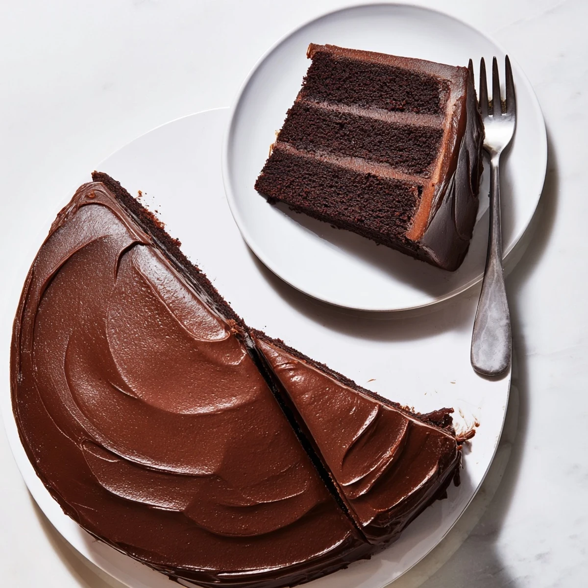 Two-layer Matildas chocolate cake frosted to perfection for birthdays and special celebrations