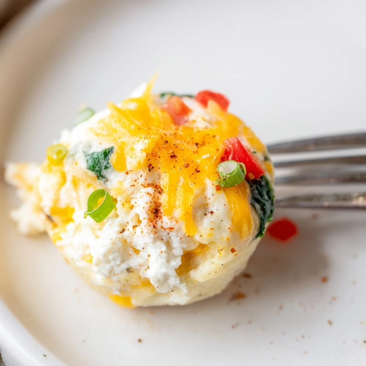 High Protein Egg White Bites With Cottage Cheese, golden tops and fluffy centers.