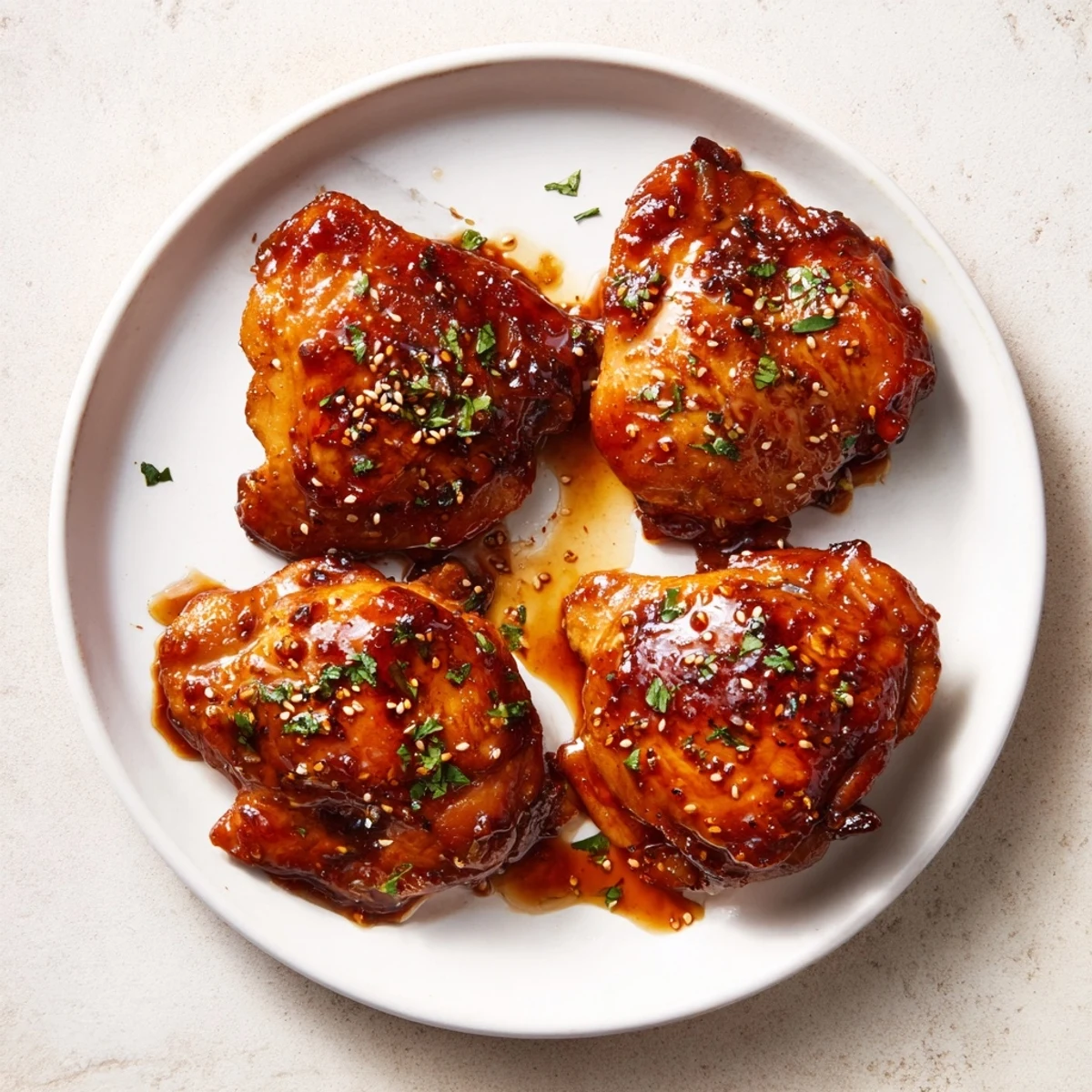 Slow-cooked Crockpot Honey Garlic Chicken: tender thighs bathed in sweet garlic glaze
