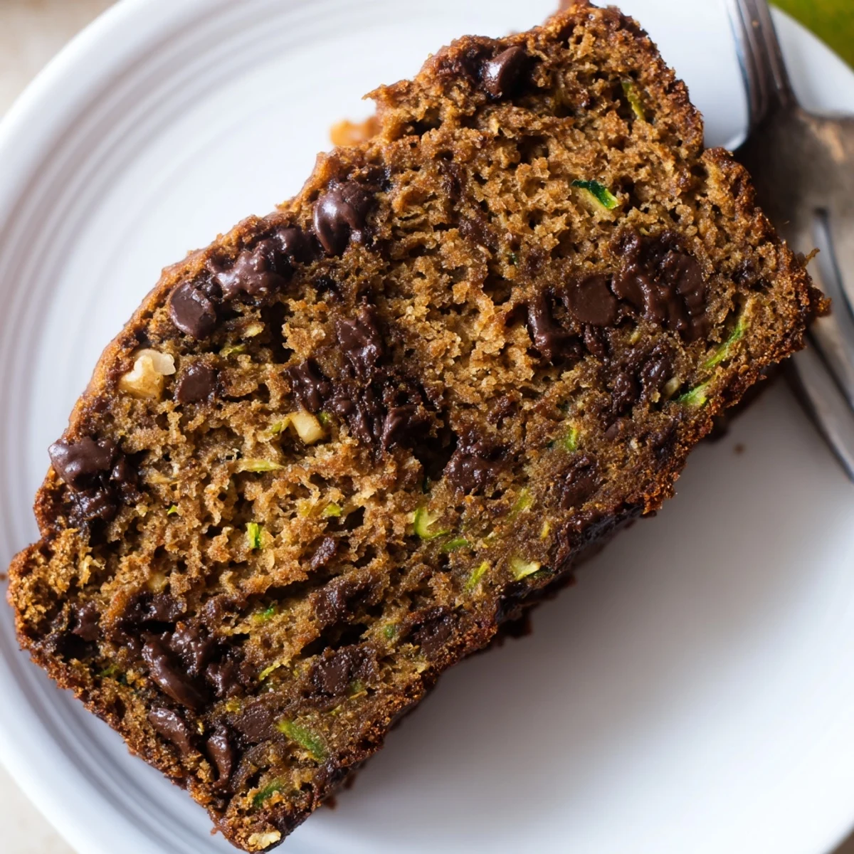 Homestyle Zucchini Banana Bread, studded with nuts, recommended toasted with butter