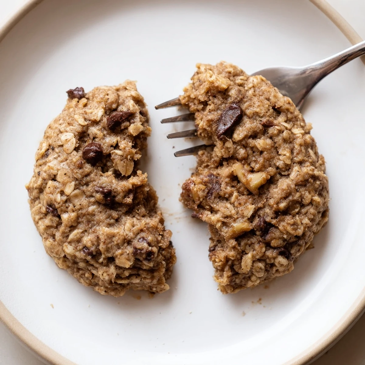 Banana Oat Cookies cooling on wire rack, golden edges and soft centers