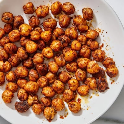 These spicy roasted chickpeas, seasoned with Cajun spices and paprika, are perfect for snacking or salads.  
