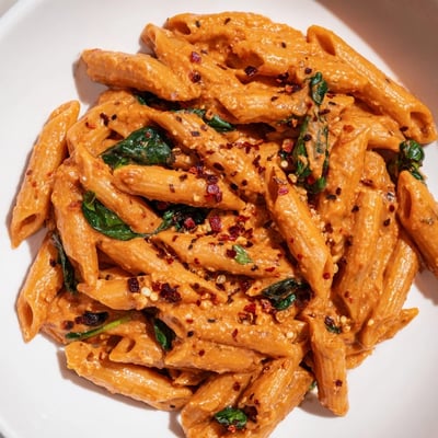 Creamy Sun Dried Tomato Vegan Pasta