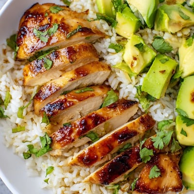 Honey Lime Chicken With Avocado Rice