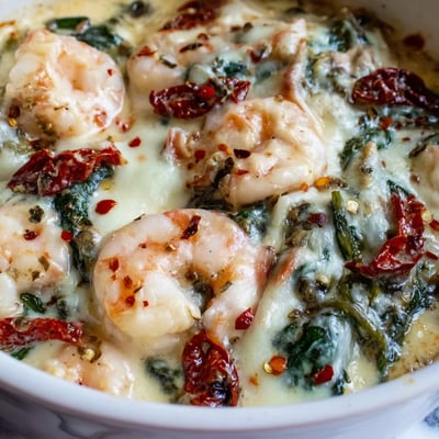 Low Carb Shrimp Tuscan Bake