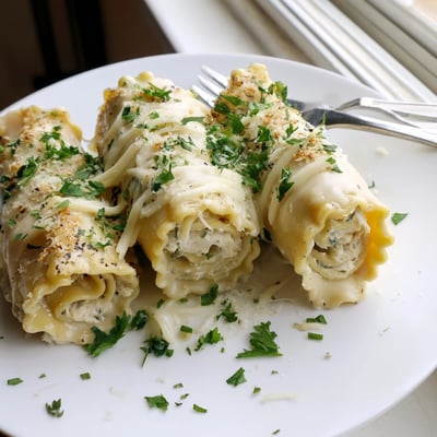 Garlic Parmesan Chicken Lasagna